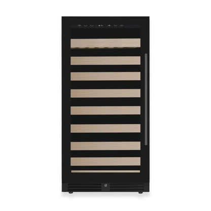 Kingsbottle Residential Single Zone / Black Glass Door / Left Hand Hinge Collector's 99 Bottle 47-Inch Height Single or Dual Zone Wine Fridge with Modern Glass Door