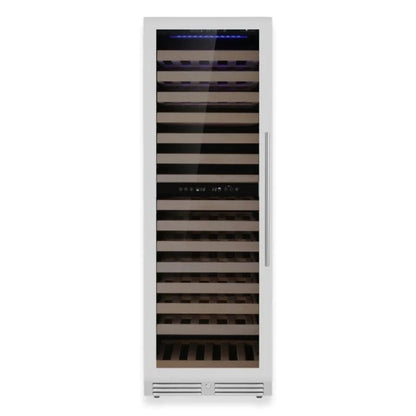 Kingsbottle Residential Stainless Steel Glass Door / Left Hand Hinge / Dual Zone Luxury 161 Bottle Single or Dual Zone Aging Wine Cooler with Glass Door for Large Wine Collections