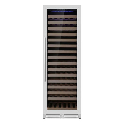 Kingsbottle Residential Stainless Steel Glass Door / Right Hand Hinge / Single Zone Luxury 161 Bottle Single or Dual Zone Aging Wine Cooler with Glass Door for Large Wine Collections