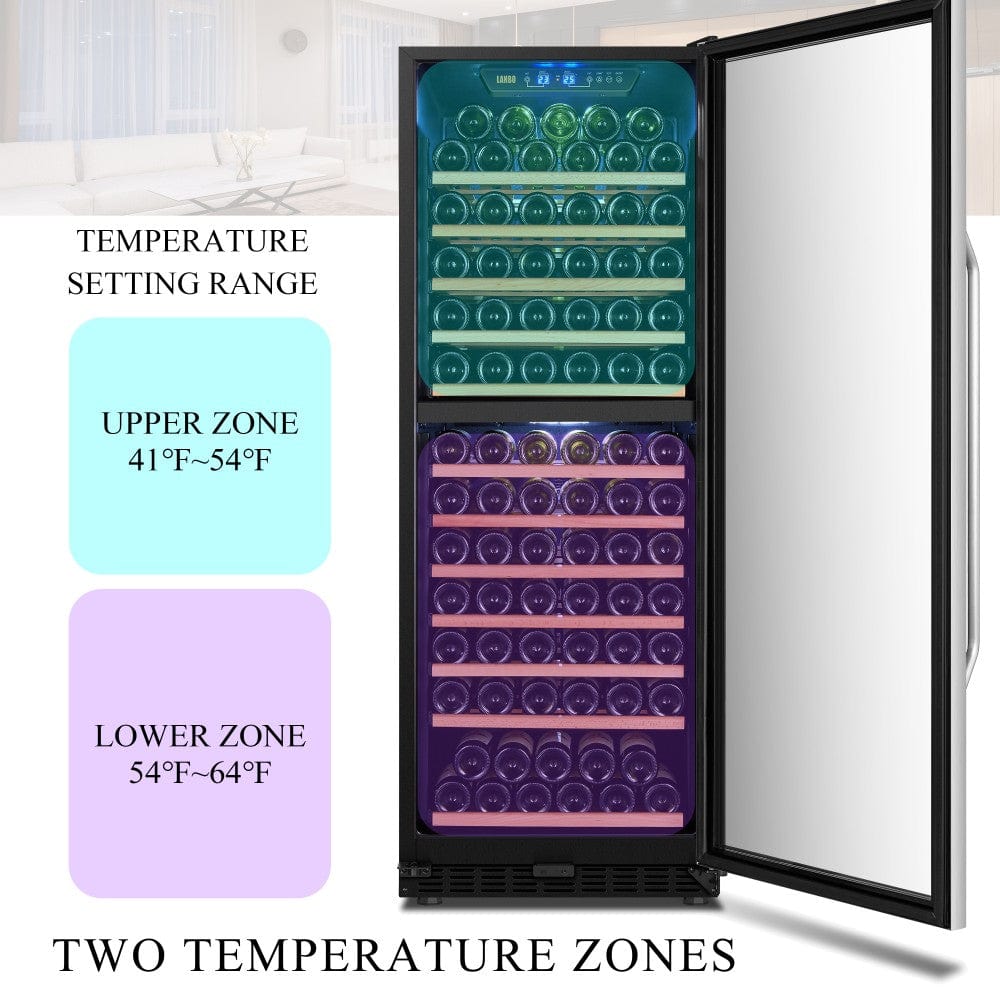 Lanbo Residential Lanbo 138 Bottle Dual Zone Wine Cooler - LW142D