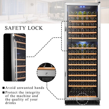 Lanbo Residential Lanbo 160 Bottle Dual Zone Wine Cooler - LW165D