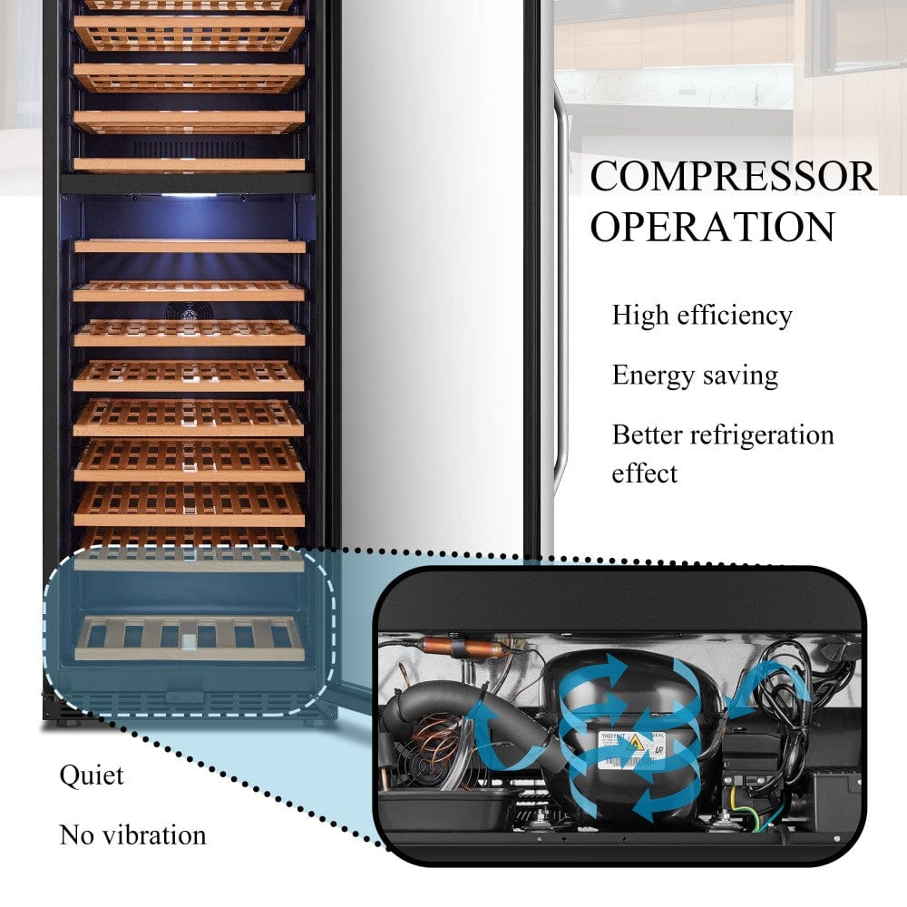 Lanbo Residential Lanbo 160 Bottle Dual Zone Wine Cooler - LW165D