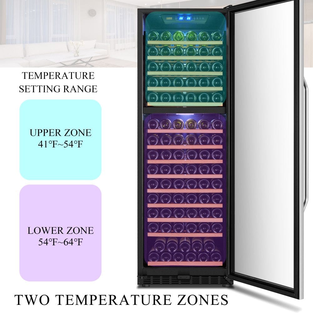 Lanbo Residential Lanbo 160 Bottle Dual Zone Wine Cooler - LW165D