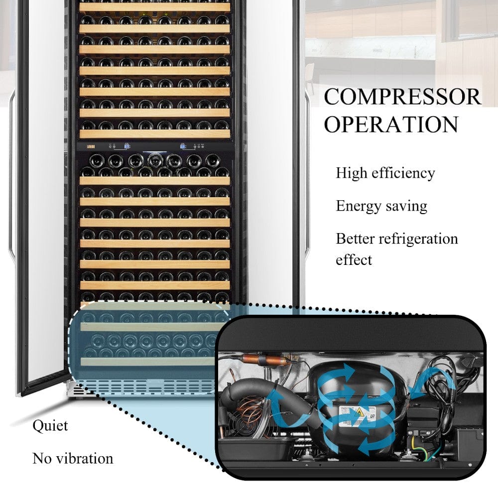 Lanbo Residential Lanbo Luxury 255 Bottles Dual Door Wine Cooler - LW328DD