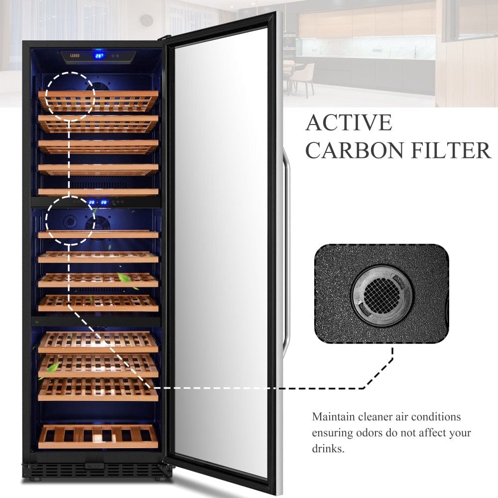 Lanbo Residential Lanbo Luxury 257 Bottles Dual Door Wine Cooler - LW328SD
