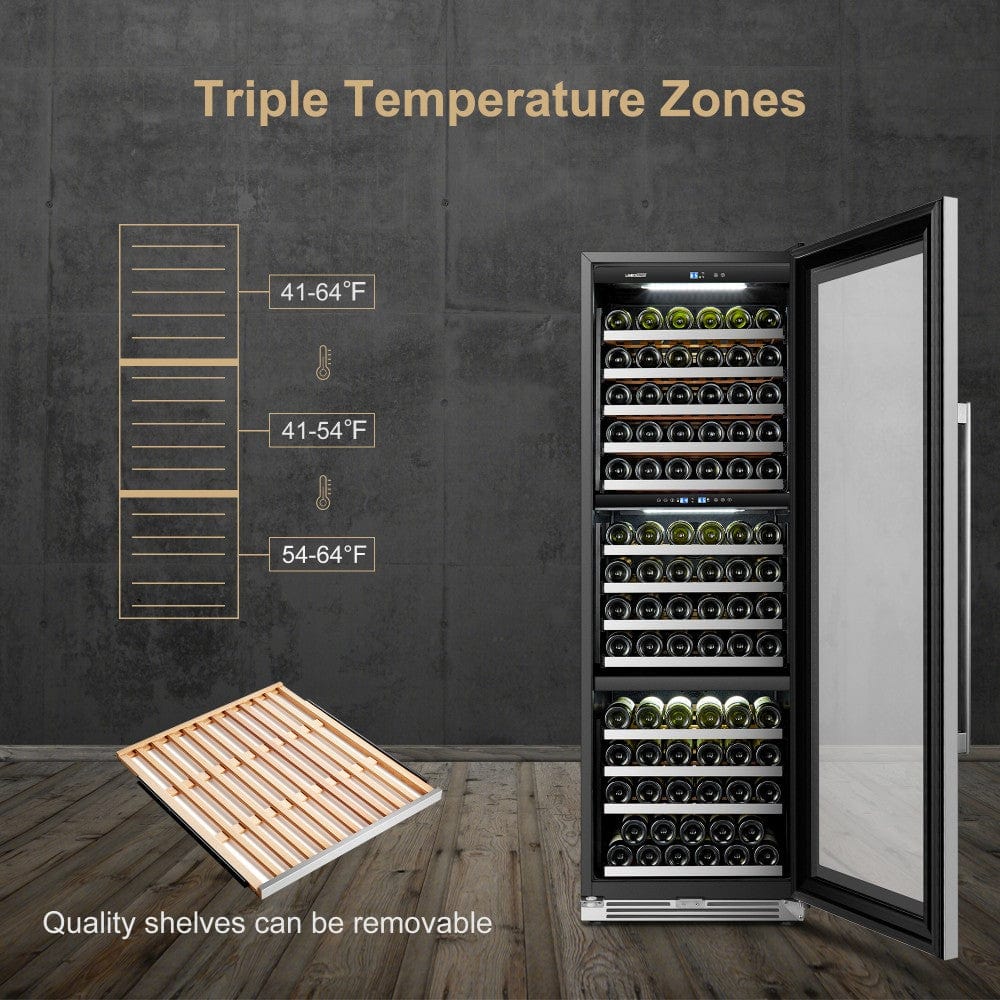 Lanbo Residential Lanbopro 143 Bottle Triple Zone Wine Cooler - LP168T