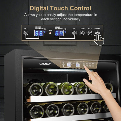 Lanbo Residential LanboPro 153 Bottle Dual Zone Wine Cooler - LP168D