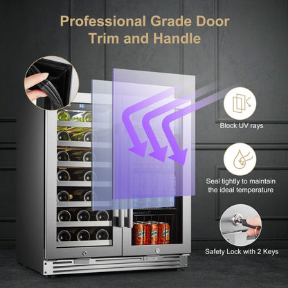 Lanbo Residential LanboPro 30 Inch Wine and Beverage Cooler - LP66B