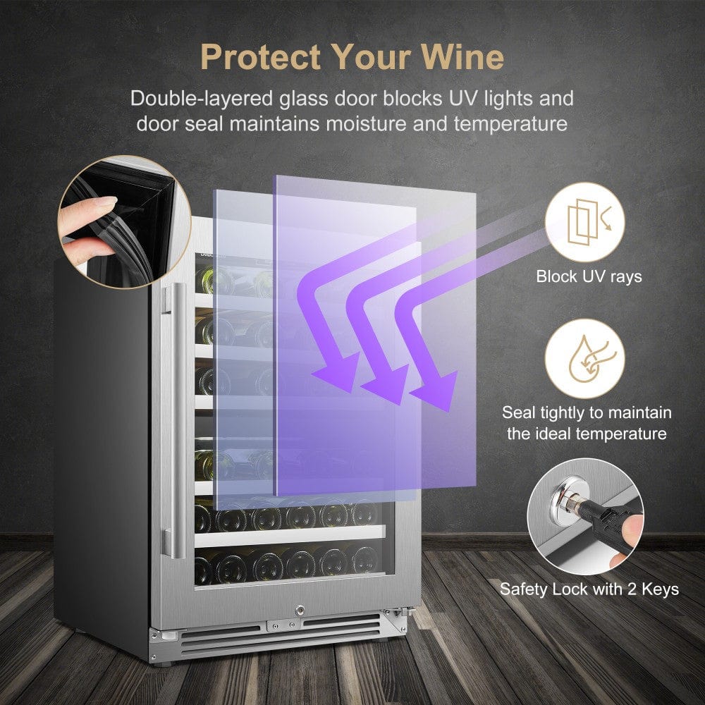 Lanbo Residential LanboPro 44 bottle Dual Zone Wine Cooler - LP54D