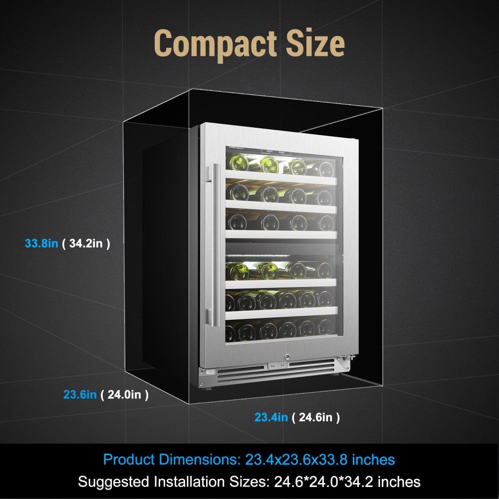 Lanbo Residential LanboPro 44 bottle Dual Zone Wine Cooler - LP54D