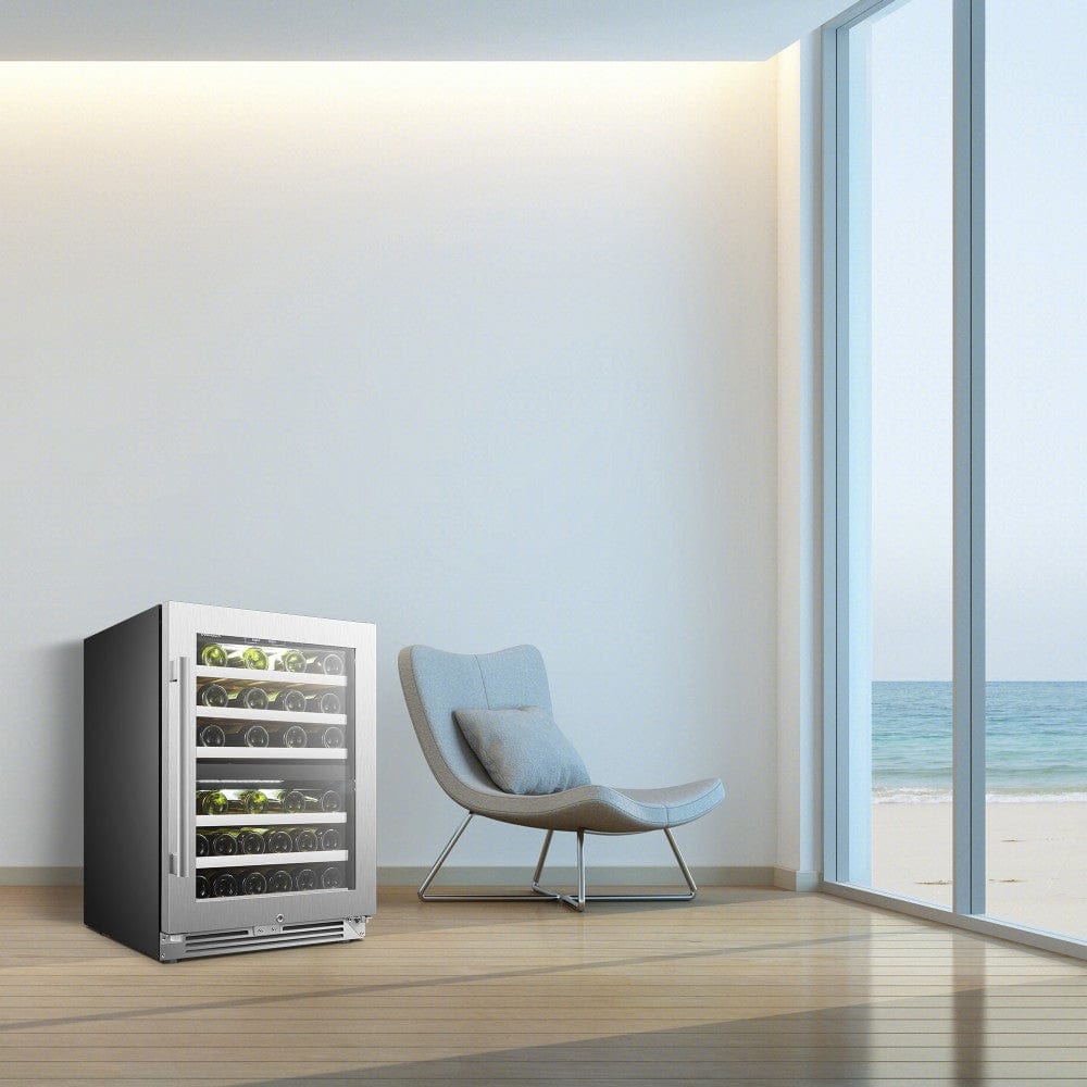 Lanbo Residential LanboPro 44 bottle Dual Zone Wine Cooler - LP54D