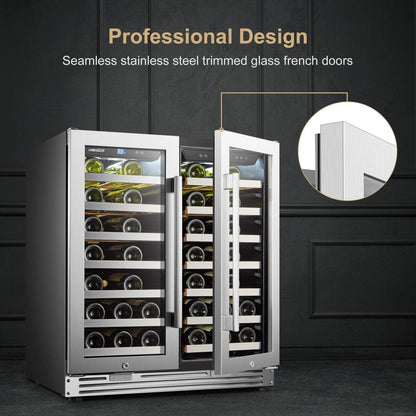 Lanbo Residential LanboPro 62 Bottle Dual Door Wine Cooler - LP66D