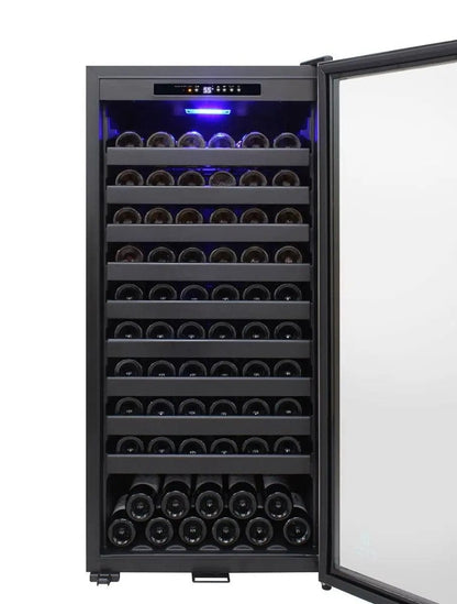 Vinotemp Residential Vinotemp 114 Bottle Single Zone 24" Freestanding Wine Fridge Black EL-100SBB