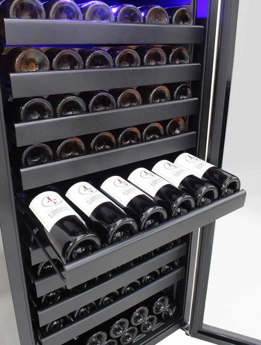 Vinotemp Residential Vinotemp 114 Bottle Single Zone 24" Freestanding Wine Fridge Black EL-100SBB