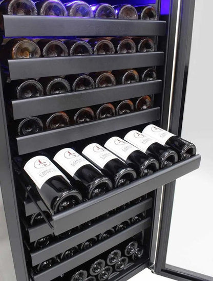 Vinotemp Residential Vinotemp 114 Bottle Single Zone 24" Freestanding Wine Fridge Black EL-100SBB