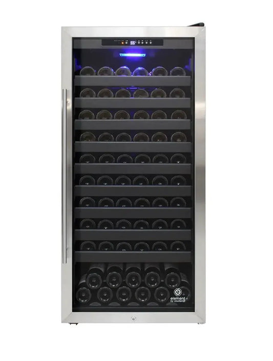 Vinotemp Residential Vinotemp 114 Bottle Single Zone 24" Freestanding Wine Fridge Black EL-100SBB
