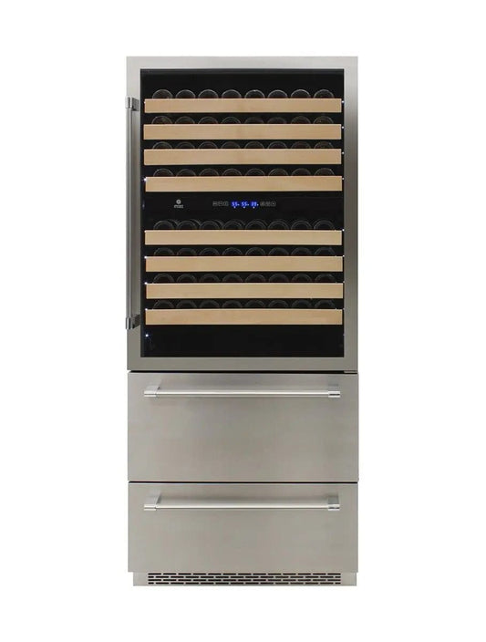 Vinotemp Residential Vinotemp 135 Bottle Triple Zone 30" Wine Fridge Stainless Steel EL-BWC30TB-S