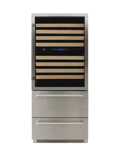 Vinotemp Residential Vinotemp 135 Bottle Triple Zone 30" Wine Fridge Stainless Steel EL-BWC30TB-S