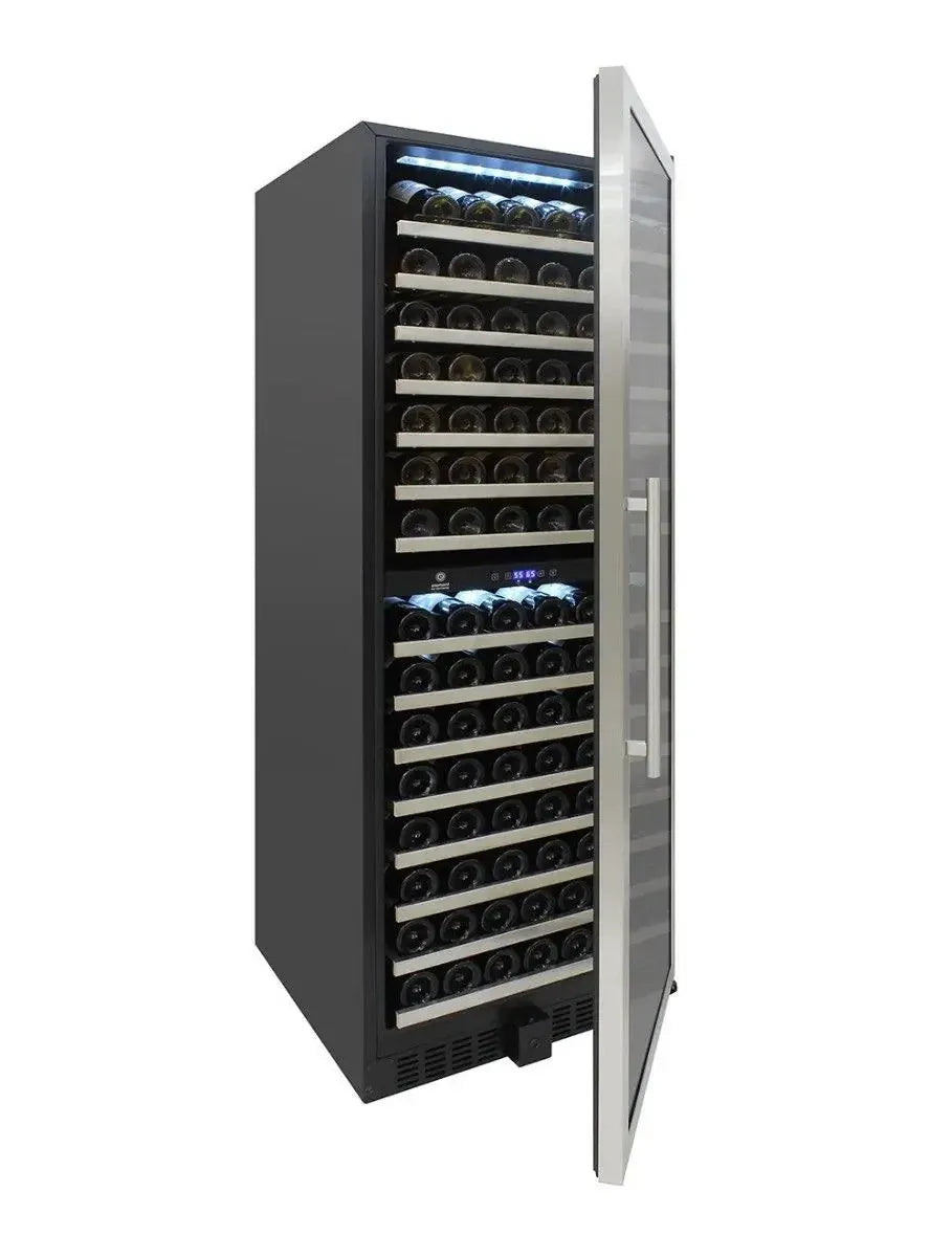 Vinotemp Residential Vinotemp 155 Bottle Dual Zone 24" Wine Fridge Black EL-142SDST