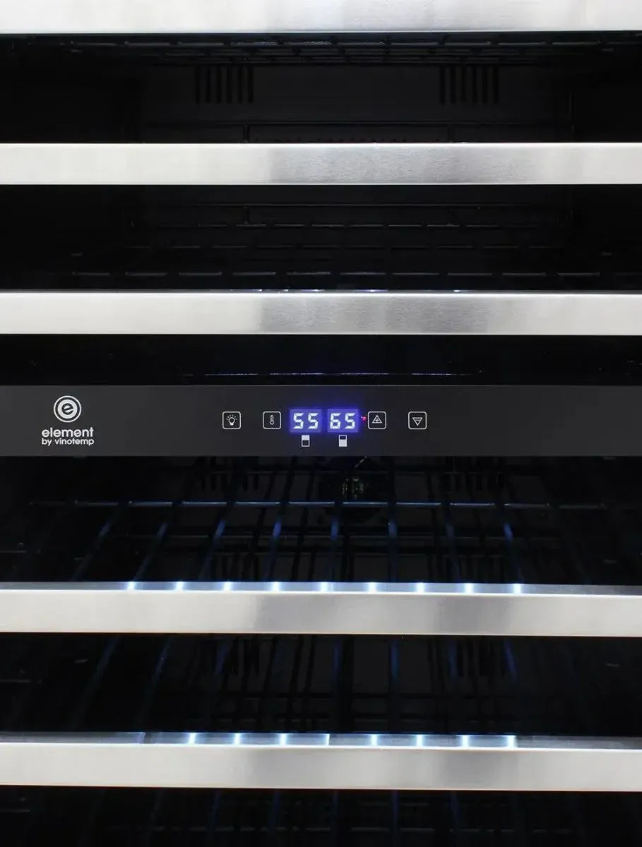 Vinotemp Residential Vinotemp 155 Bottle Dual Zone 24" Wine Fridge Black EL-142SDST