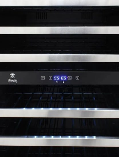 Vinotemp Residential Vinotemp 155 Bottle Dual Zone 24" Wine Fridge Black EL-142SDST