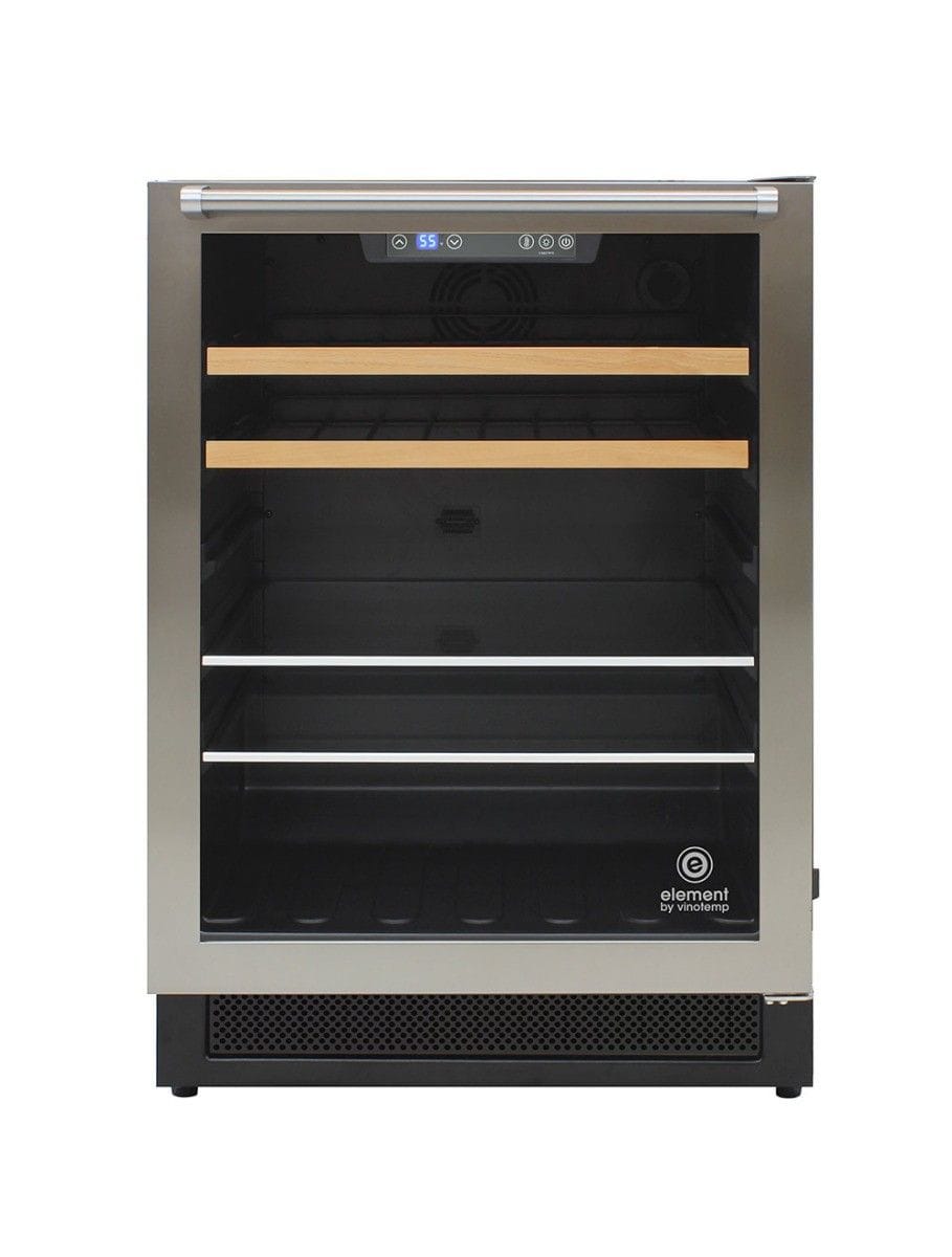 Vinotemp Residential Vinotemp 16 Bottle 106 Can Single Zone Wine and Beverage Fridge Black EL-24THWB