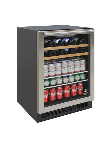Vinotemp Residential Vinotemp 16 Bottle 106 Can Single Zone Wine and Beverage Fridge Black EL-24THWB