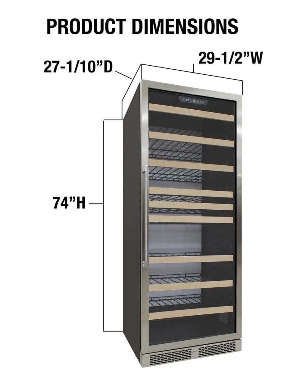 Vinotemp Residential Vinotemp 173 Bottle Single Zone 30" Wine Fridge Black EL-300DSWL