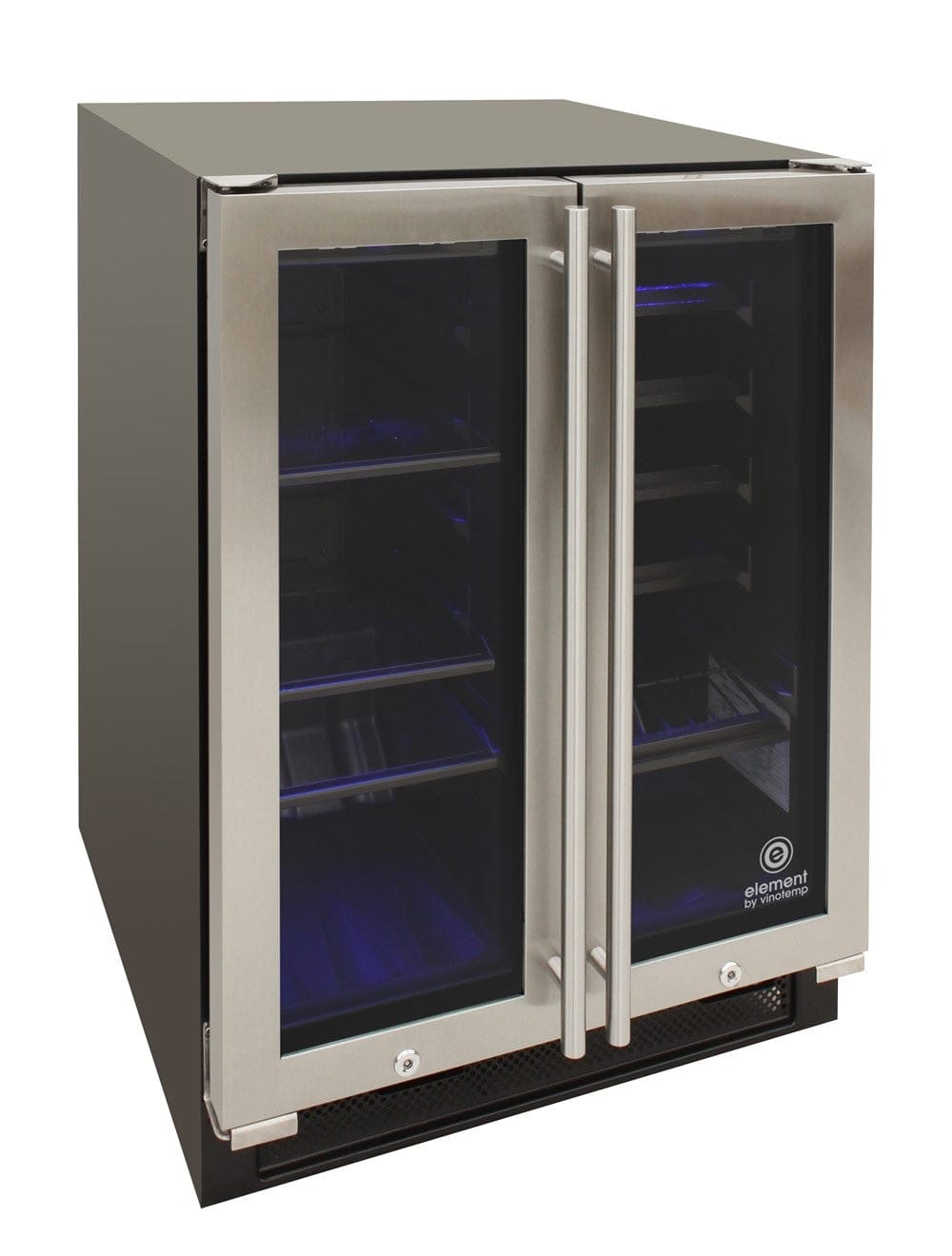Vinotemp Residential Vinotemp 21 Bottle 55 Can Dual Zone French Door Wine and Beverage Fridge EL-BWC103-03