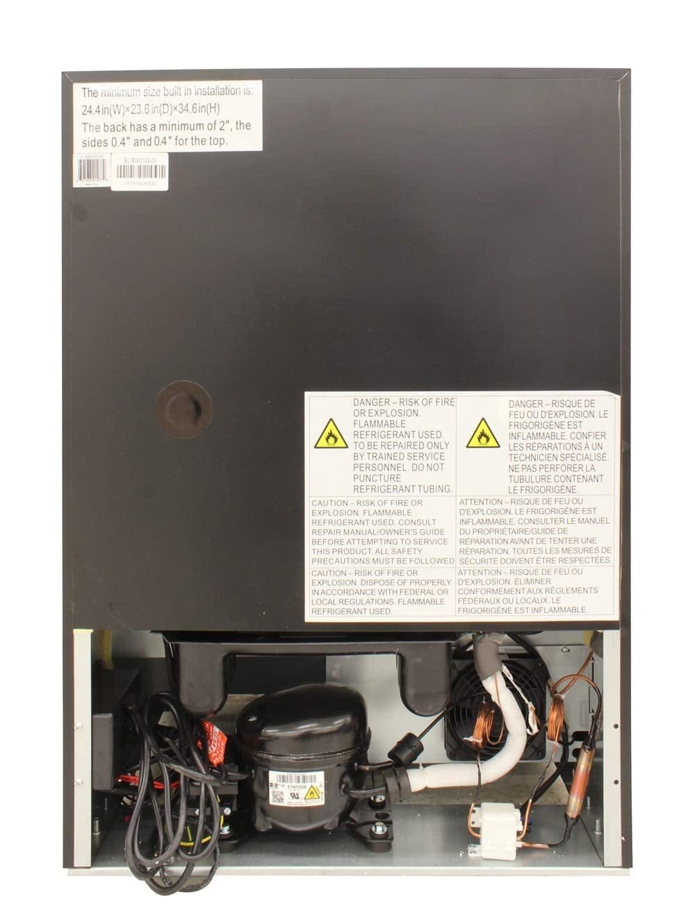 Vinotemp Residential Vinotemp 21 Bottle 55 Can Dual Zone French Door Wine and Beverage Fridge EL-BWC103-03