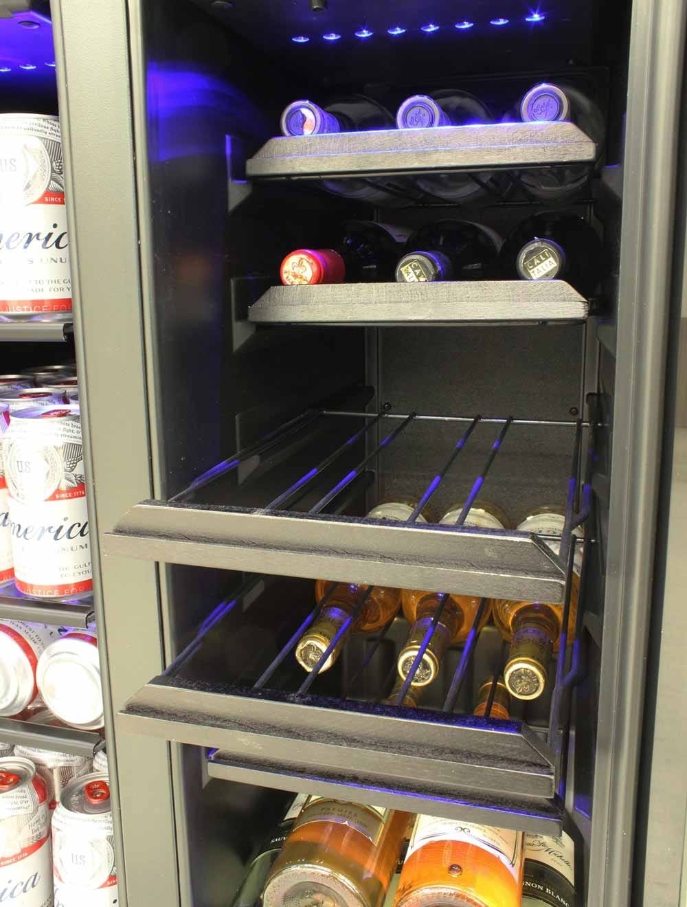 Vinotemp Residential Vinotemp 21 Bottle 55 Can Dual Zone French Door Wine and Beverage Fridge EL-BWC103-03