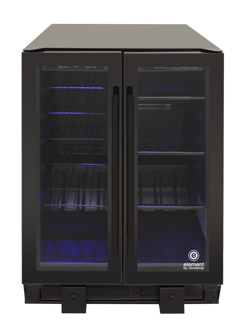Vinotemp Residential Vinotemp 24 Bottle 58 Can Dual Zone French Door Wine and Beverage Fridge EL-BWC102-02