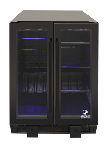 Vinotemp Residential Vinotemp 24 Bottle 58 Can Dual Zone French Door Wine and Beverage Fridge EL-BWC102-02