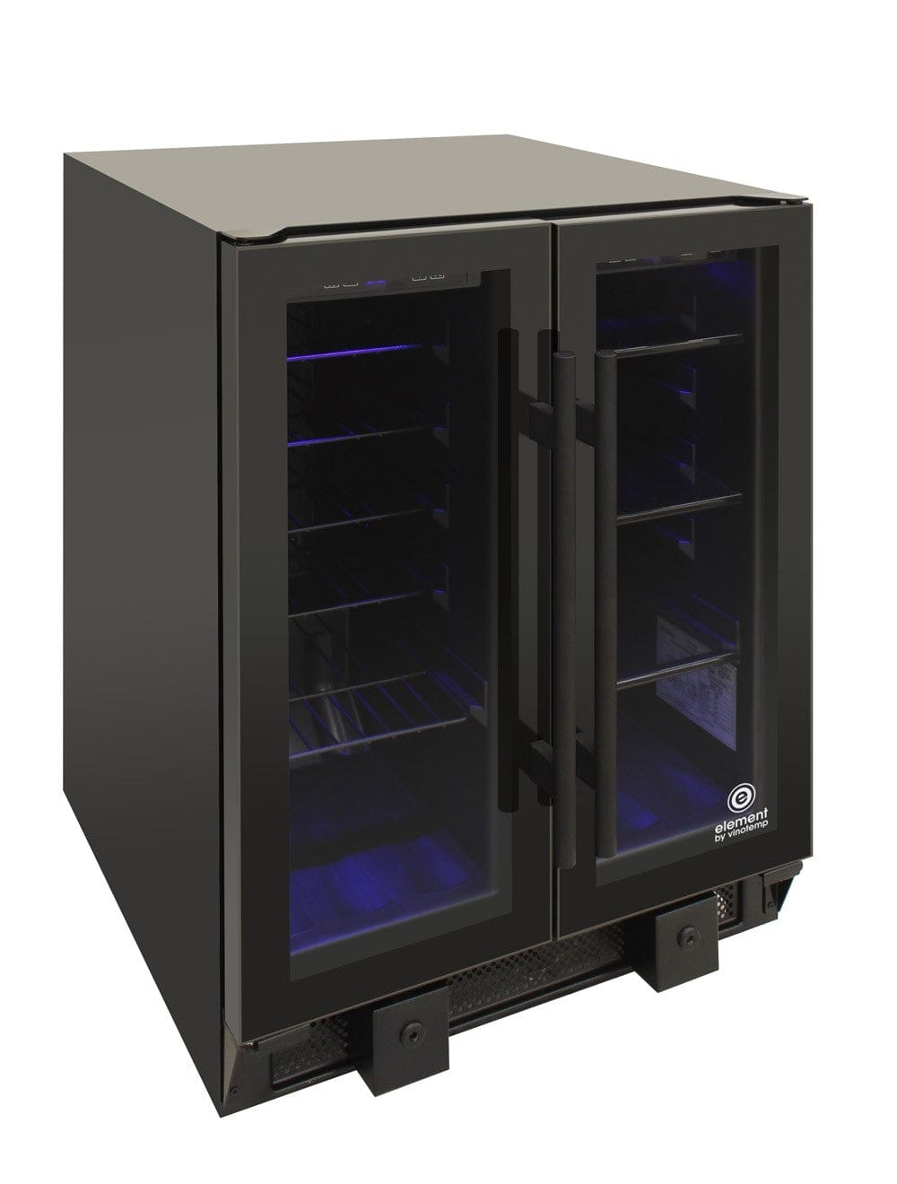 Vinotemp Residential Vinotemp 24 Bottle 58 Can Dual Zone French Door Wine and Beverage Fridge EL-BWC102-02