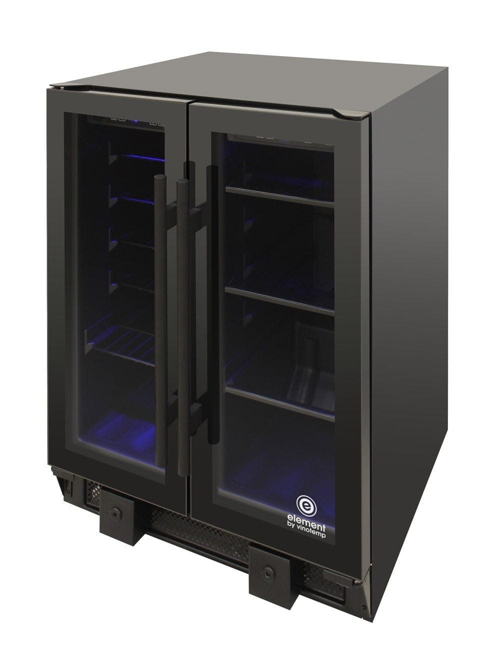 Vinotemp Residential Vinotemp 24 Bottle 58 Can Dual Zone French Door Wine and Beverage Fridge EL-BWC102-02