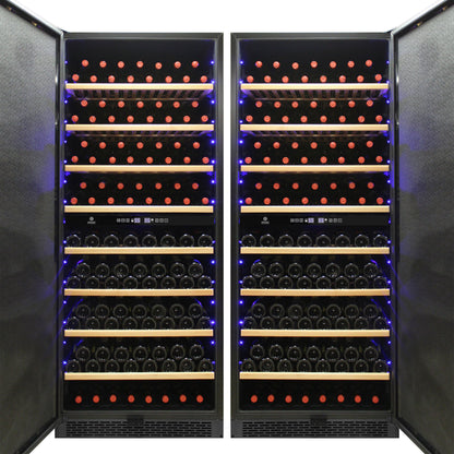 Vinotemp Residential Vinotemp 300 Bottle Dual Zone 30" Garage Wine Fridge Black EL-300GFEBRR