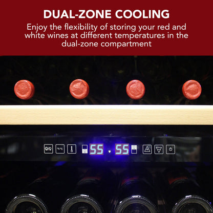 Vinotemp Residential Vinotemp 300 Bottle Dual Zone 30" Garage Wine Fridge Black EL-300GFEBRR