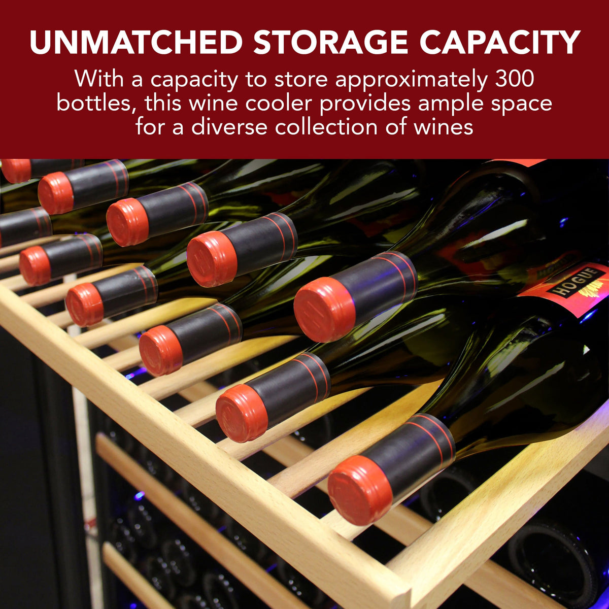 Vinotemp Residential Vinotemp 300 Bottle Dual Zone 30" Garage Wine Fridge Black EL-300GFEBRR