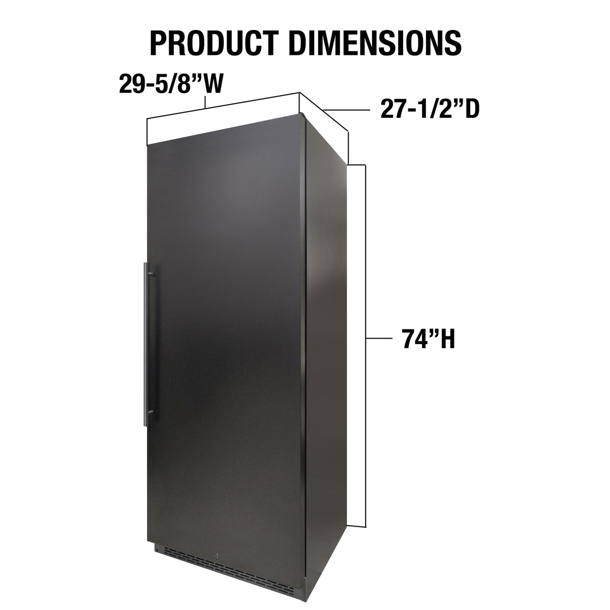 Vinotemp Residential Vinotemp 300 Bottle Dual Zone 30" Garage Wine Fridge Black EL-300GFEBRR