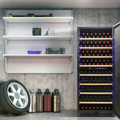 Vinotemp Residential Vinotemp 300 Bottle Dual Zone 30" Garage Wine Fridge Black EL-300GFEBRR