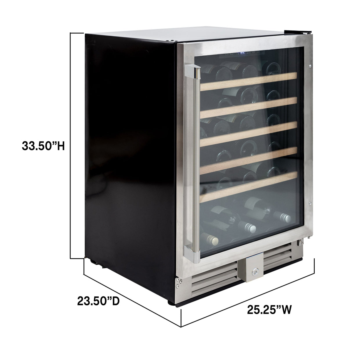 Vinotemp Residential Vinotemp 51 Bottle Single Zone 24" Wine Fridge Stainless Steel VT-51SZ01SS