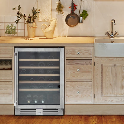 Vinotemp Residential Vinotemp 51 Bottle Single Zone 24" Wine Fridge Stainless Steel VT-51SZ01SS