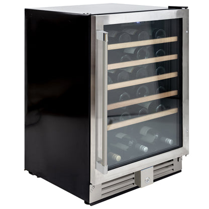 Vinotemp Residential Vinotemp 51 Bottle Single Zone 24" Wine Fridge Stainless Steel VT-51SZ01SS
