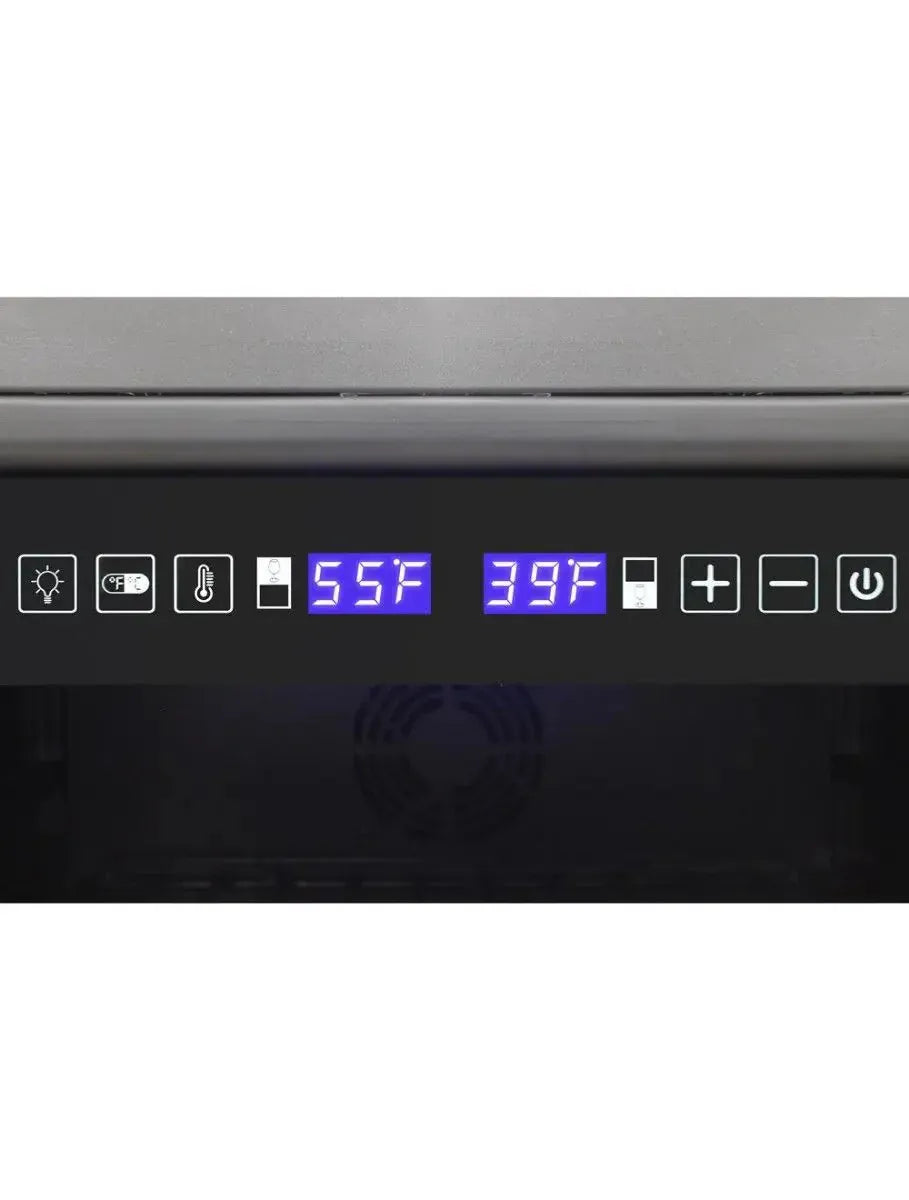 Vinotemp Residential Vinotemp 98 Bottle 200 Can Dual Zone Wine and Beverage Fridge Black EL-100WBC-TS