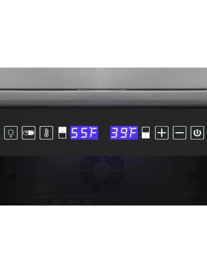 Vinotemp Residential Vinotemp 98 Bottle 200 Can Dual Zone Wine and Beverage Fridge Black EL-100WBC-TS
