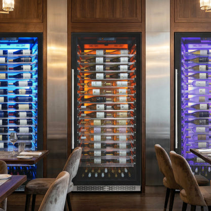 Vinotemp Residential Vinotemp Backlit 188 Bottle Single Zone 30" Commercial Wine Fridge Black EL-300COMM