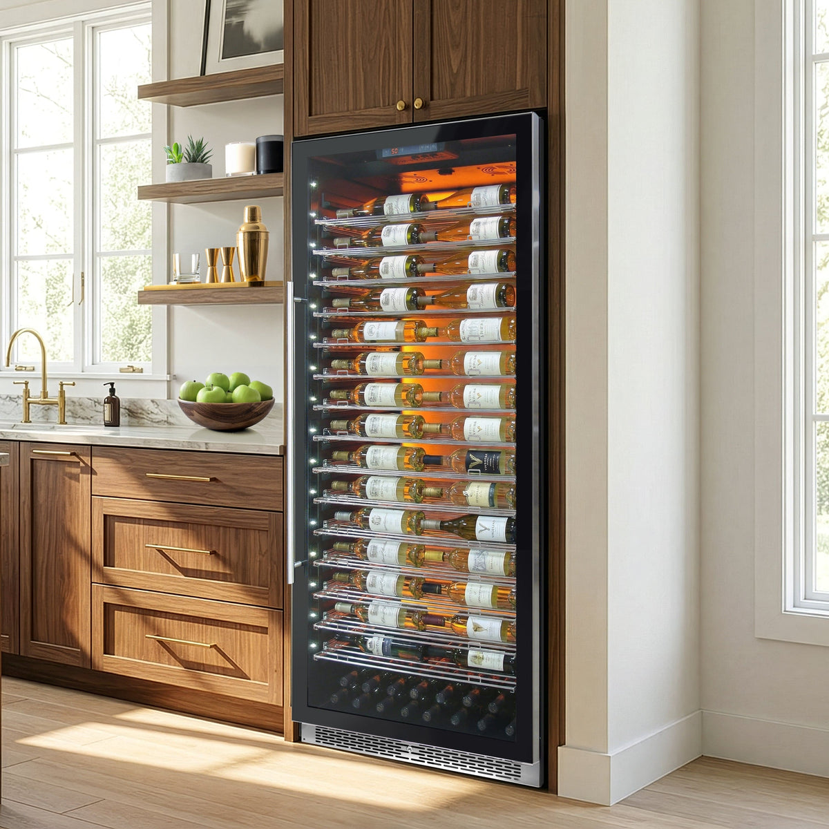 Vinotemp Residential Vinotemp Backlit 188 Bottle Single Zone 30" Commercial Wine Fridge Black EL-300COMM
