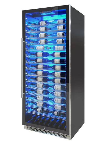 Vinotemp Residential Vinotemp Backlit 188 Bottle Single Zone 30" Commercial Wine Fridge Black EL-300COMM