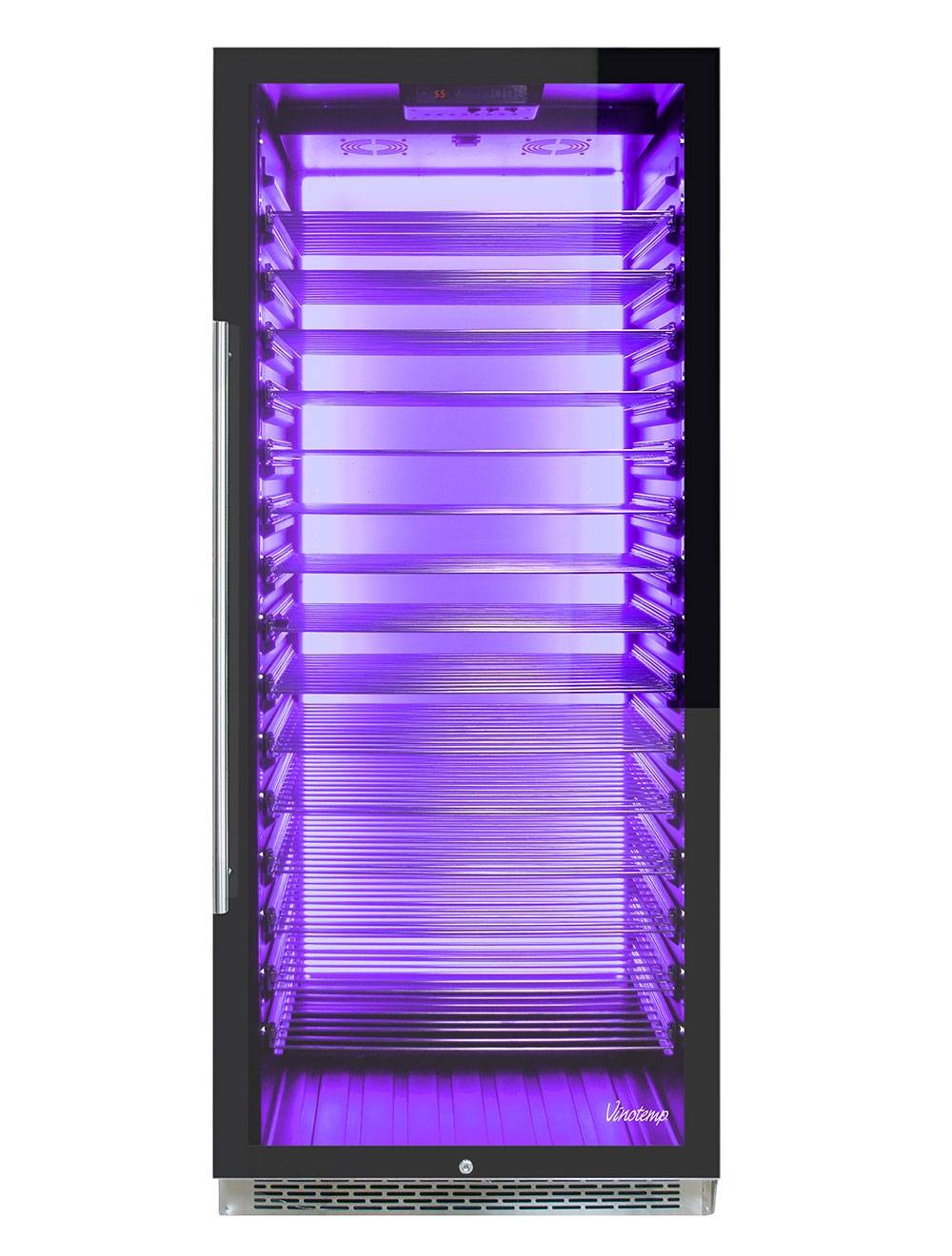Vinotemp Residential Vinotemp Backlit 188 Bottle Single Zone 30" Commercial Wine Fridge Black EL-300COMM