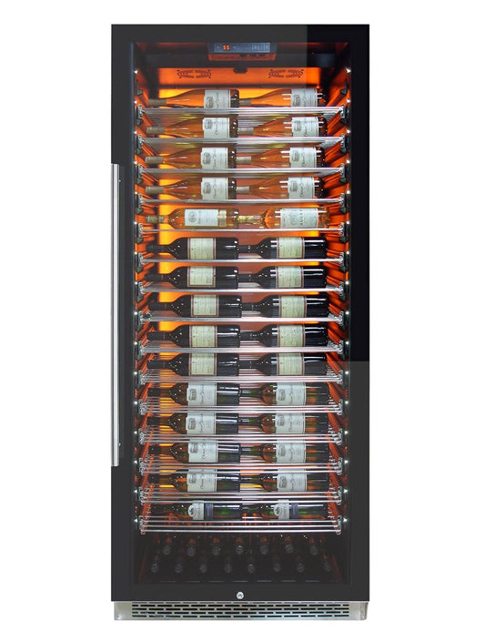 Vinotemp Residential Vinotemp Backlit 188 Bottle Single Zone 30" Commercial Wine Fridge Black EL-300COMM